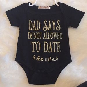 Quoted baby girl onesie